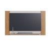 Imagen de Panel Para TV Blanco Y Miel 1 Estante 108x180x17.5cm