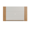 Imagen de Panel Para TV Blanco Y Miel 1 Estante 108x180x17.5cm