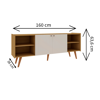 Imagen de Rack TV Vértice 2 Puertas 160x63.6x36 cm