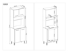 Imagen de Aparador Kenia Blanco 4 Puertas 1 Estante