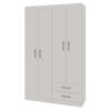 Imagen de Ropero Blanco 4 Puertas 2 Cajones 183x105x40cm
