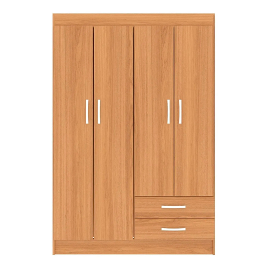 Imagen de Ropero Marrón 4 Puertas 2 Cajones 183x105x40cm