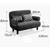Imagen de Sofá Cama 2 Cuerpos Reclinable, Plegable con Posa Brazos
