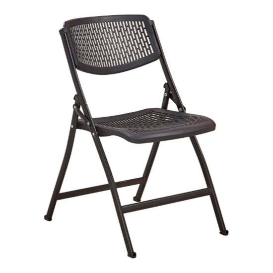 Imagen de Silla Plegable Resistente Hierro y Plástico Negra