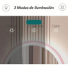 Imagen de Escritorio Tocador con Espejo Luz LED 3 Cajones 80cm Rosa