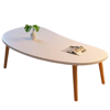 Imagen de Mesa Ratona Auxiliar 100x50cm Blanco y Natural