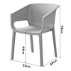 Imagen de Silla de Comedor con Respaldo Gris Mate