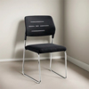 Imagen de Silla con Respaldo Acolchonada Patas Cromadas