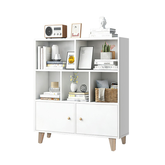 Imagen de Estantería 5 Estantes 2 Puertas 107x80x24 cm