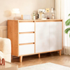 Imagen de Armario Minimalista Blanco y Madera 100x80x30cm