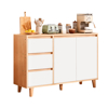 Imagen de Armario Minimalista Blanco y Madera 100x80x30cm