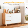 Imagen de Armario Minimalista Blanco y Madera 100x80x30cm