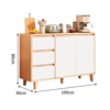 Imagen de Armario Minimalista Blanco y Madera 100x80x30cm