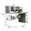 Imagen de Escritorio 3 Cajones 8 Estantes MDF y Metal