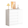Imagen de Armario Minimalista Blanco 5 Cajones