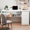 Imagen de Escritorio Minimalista MDF y Metal Blanco 3 Cajones