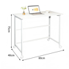 Imagen de Escritorio Minimalista Blanco Metal Y MDF Plegable