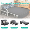 Imagen de Sofá Cama Plegable Metal Gris