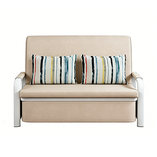 Imagen de Sofá Cama Plegable Metal Beige