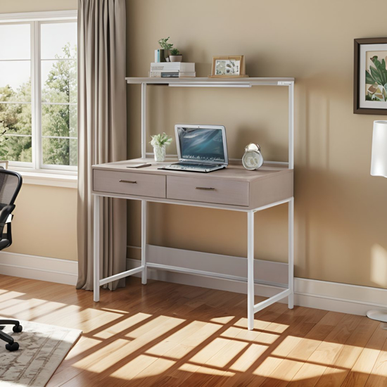 Imagen de Escritorio Con Estante y 2 Cajones 140x100x50cm