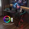 Imagen de Escritorio 100 cm Hierro y Madera Mövi Gamers Luces RGB