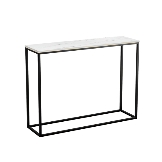 Imagen de Aparador Mesa de Arrime Hierro Madera 80cm Blanco Mövi