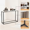 Imagen de Aparador Mesa de Arrime Hierro Madera 80cm Blanco Mövi