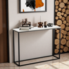 Imagen de Aparador Mesa de Arrime Hierro Madera 80cm Blanco Mövi