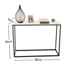 Imagen de Aparador Mesa de Arrime Hierro Madera 80cm Blanco Mövi