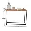 Imagen de Aparador Mesa de Arrime Hierro Madera 80cm Marrón Mövi