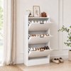 Imagen de Zapatera MDF 3 Niveles con Estante Blanco
