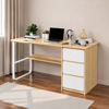 Imagen de Escritorio Minimalista MDF y Metal Color Natural 3 Cajones