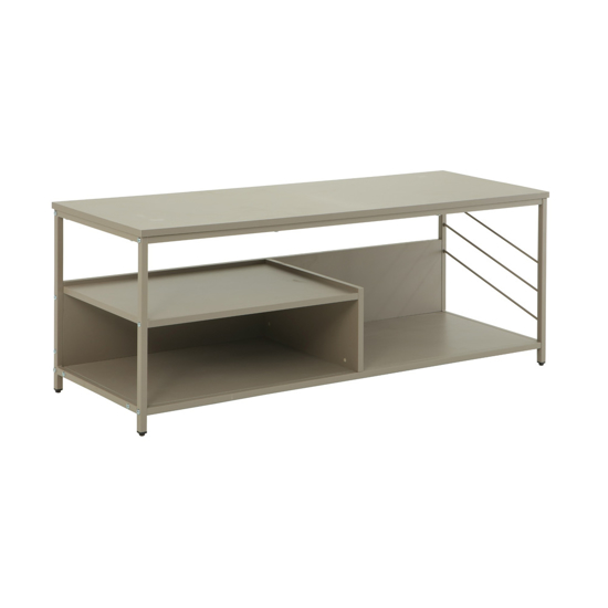 Imagen de Rack Para TV De MDF y Metal 120 Cm Con Estantes Mövi