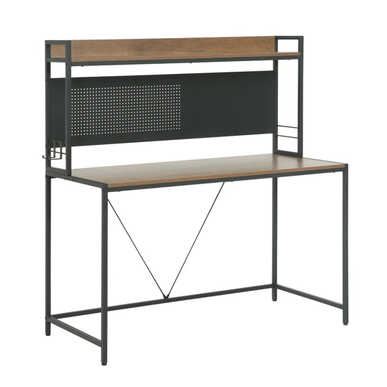 Imagen de Escritorio Estante y Panel Organizador MDF Hierro 124cm Mövi