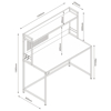 Imagen de Escritorio Estante y Panel Organizador MDF Hierro 124cm Mövi