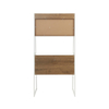 Imagen de Escritorio Industrial 80cm Gabinete Estante y Cajón Mövi
