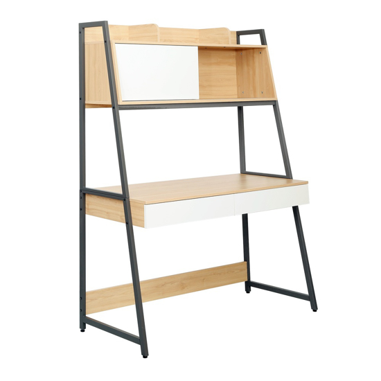 Imagen de Escritorio Industrial 120cm Gabinete Estantes y Cajones Mövi
