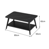 Imagen de Mesa de Centro Ratona con Estante 80cm Negra Mövi