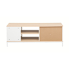 Imagen de Rack TV Hierro y Madera 120cm Estantes Gabinete Mövi