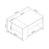 Imagen de Mesa de Centro Ratona con Elevación 80cm Mövi