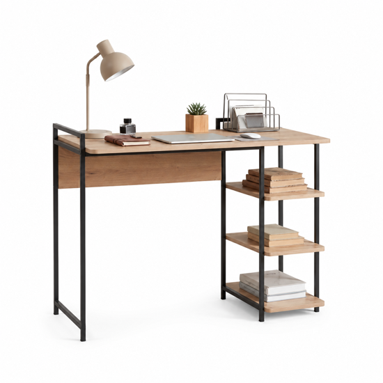 Imagen de Escritorio Industrial 100cm con Estantes Mövi
