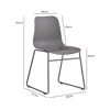 Imagen de Silla Moderna de Polipropileno con Base de Metal Mövi