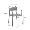 Imagen de Silla de Jardín y Comedor con Apoyabrazos Interior Exterior Mövi