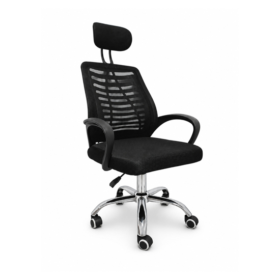 Imagen de Silla De Escritorio Ergonómica Con Apoyacabezas Negra Mövi