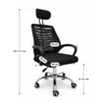 Imagen de Silla De Escritorio Ergonómica Con Apoyacabezas Negra Mövi