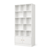 Imagen de Biblioteca Estantería Blanca Con Estantes y 2 Puertas 80x178cm Mövi