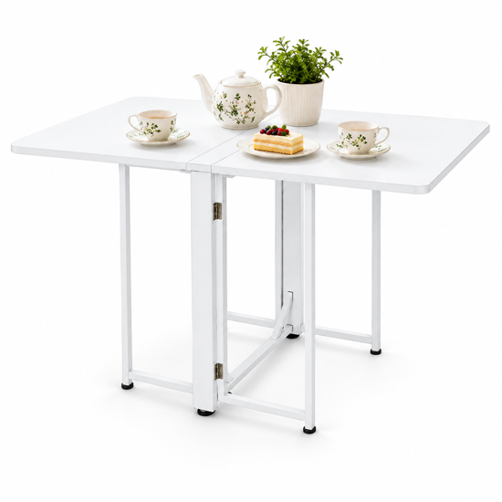 Imagen de Mesa Escritorio Doble Ala Plegable Blanco 120×60cm Mövi