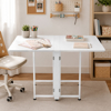 Imagen de Mesa Escritorio Doble Ala Plegable Blanco 120×60cm Mövi