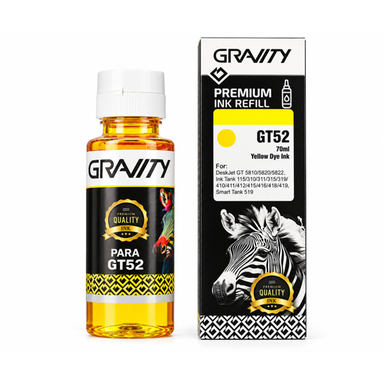 Imagen de Tinta gravity GT52 AMARILLA Universal Sistema Continuo